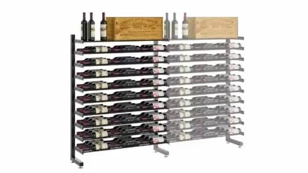 Evolution Single Sided Island Display Rack Shelf 3C Extension (freestanding wine rack expansion kit)